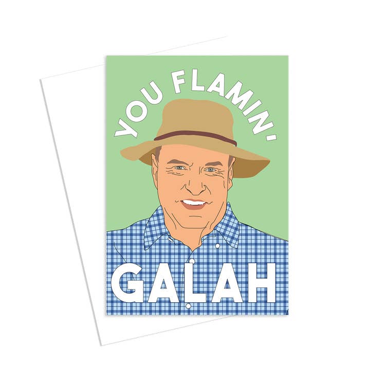 Funny Australian greeting card inspired by Alf from Home and Away