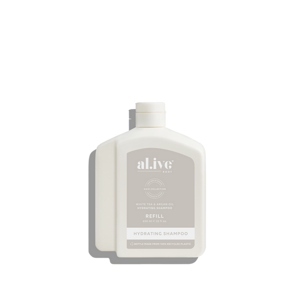al.ive body White Tea & Argan Oil Shampoo Refill 650ml bottle
