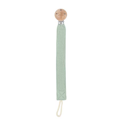 Silent Sage cotton and beechwood dummy holder for babies