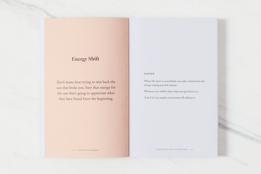 Inspirational self-love book filled with heartfelt reflections