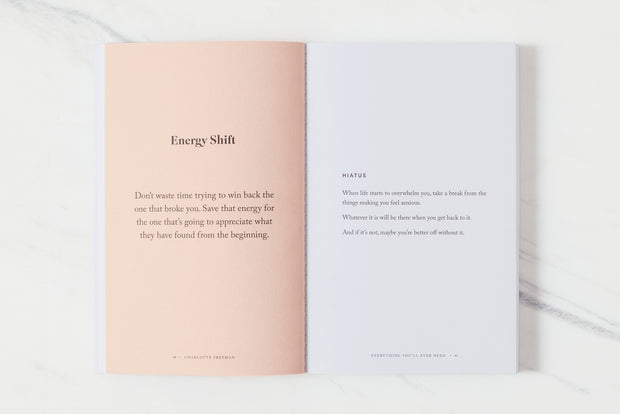 Inspirational self-love book filled with heartfelt reflections