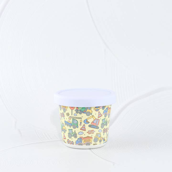 Reusable bamboo snack pot with silicone lid by BBcino