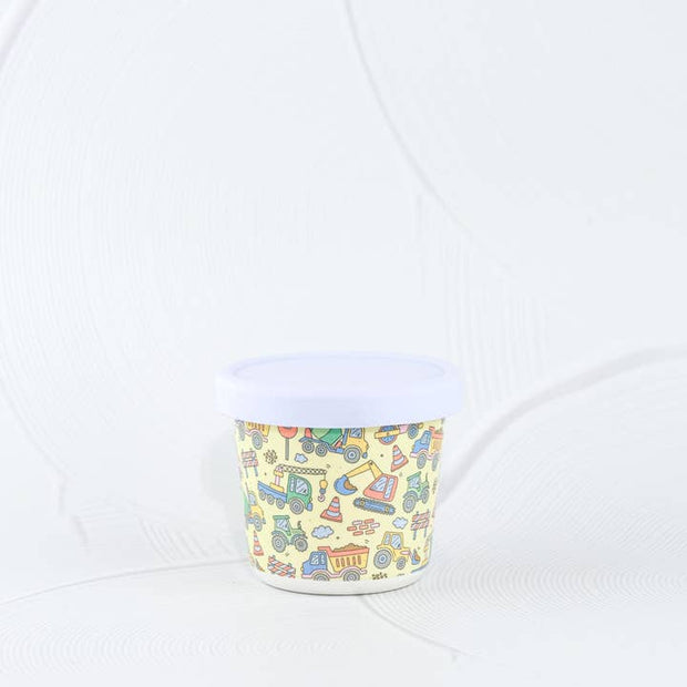 Reusable bamboo snack pot with silicone lid by BBcino
