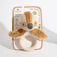 Soft knitted Kookaburra teething rattle for babies – Living Textiles