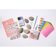 Fun children’s art kit for painting and decorating cool face rocks