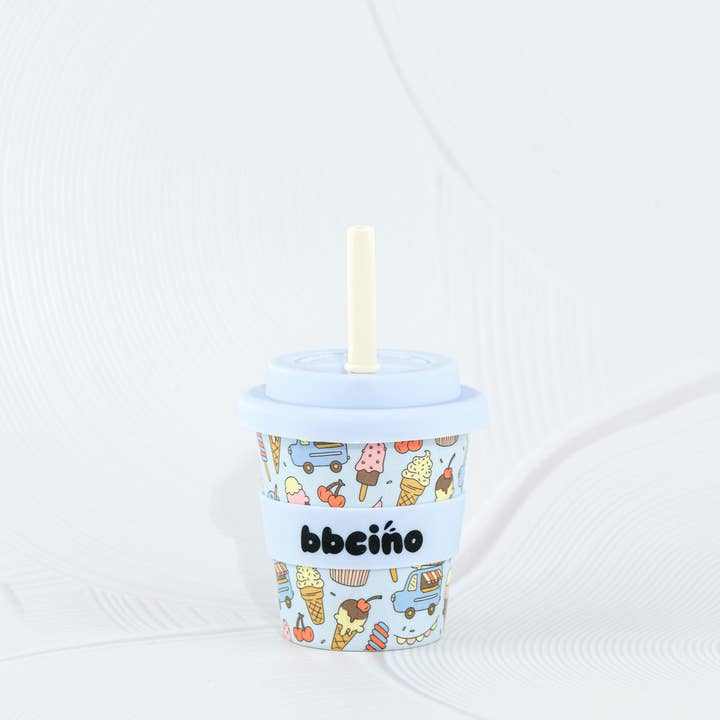 BBcino blue ice cream scoop bamboo babycino cup for kids