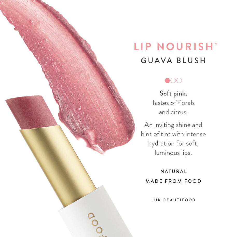 Lük Beautifood Guava Blush Lip Nourish – holiday edition pink lipstick