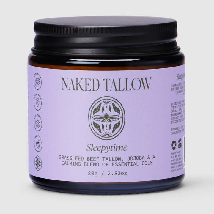 Sleepytime Tallow Cream natural moisturising balm 80g jar