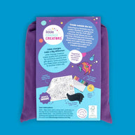 Eco-friendly kids activity set with non-toxic pens, fabric bag and magic cloth