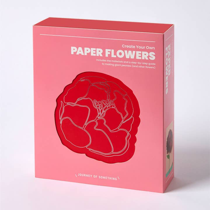 Journey of Something Paper Flower Making Kit with craft supplies