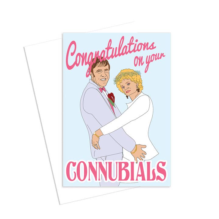 Funny wedding greeting card inspired by Kath and Kel