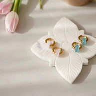 Waterproof 18k gold-plated hoop earrings by Greenwood Designs