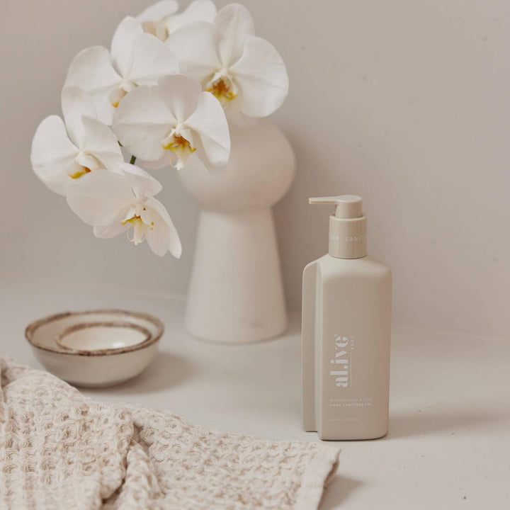 Australian-made, eco-friendly sanitiser gel in a recyclable bottle