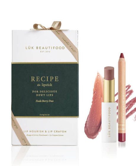 Lük Beautifood Recipe of A Lipstick Nude Berry Duo Holiday Gift Set 2025