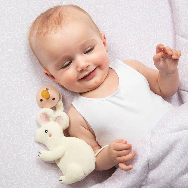 Living Textiles Mouse Dummy Chain – Whimsical Wonderland pacifier clip