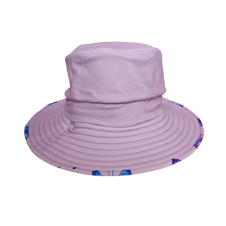 Eco-friendly recycled fabric kids butterfly swim hat by Little E & Co