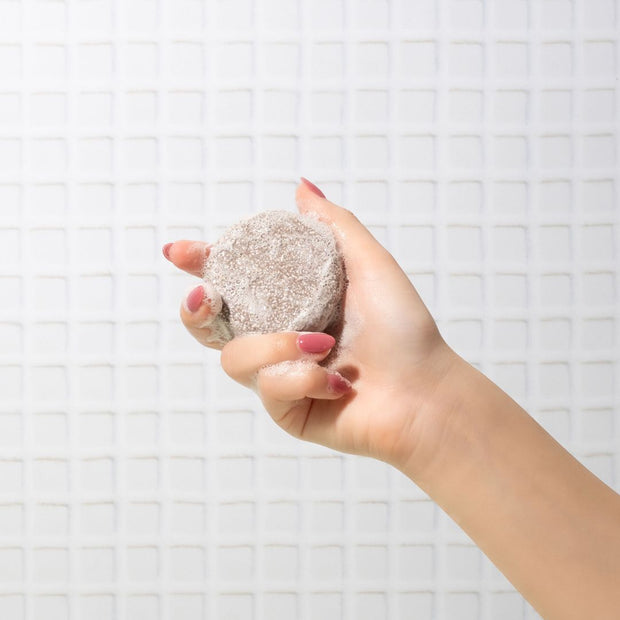 Vegan shampoo bar with argan oil for frizzy and curly hair