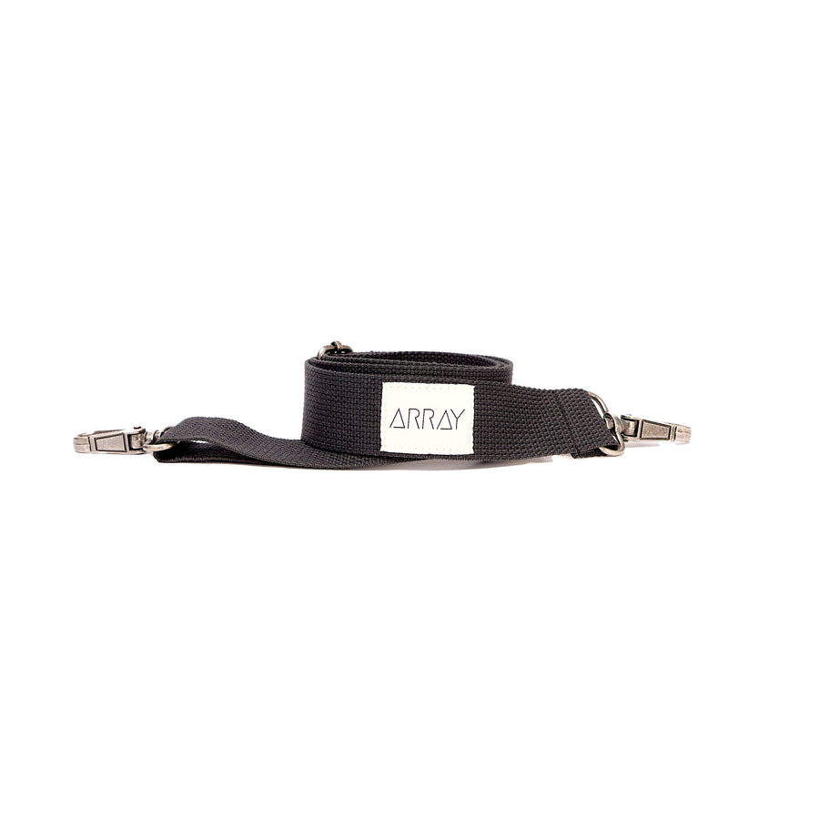 Array Bags Adjustable Strap in Black with gunmetal hardware
