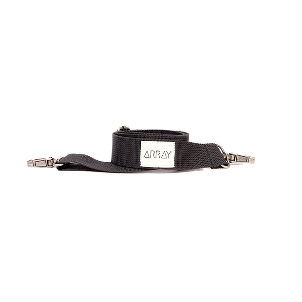 Array Bags Adjustable Strap in Black with gunmetal hardware
