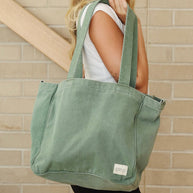 Array Bags Everyday Pocket Tote in Sea Green canvas

