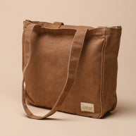 Array Bags Midi Pocket Tote in Mocha canvas
