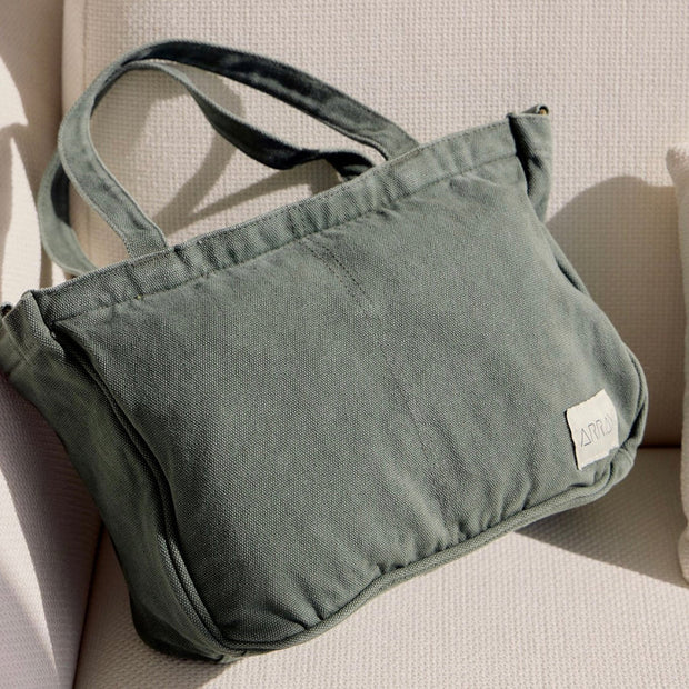 Array Bags Mini Pocket Tote in Forest canvas
