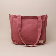 Array Midi Pocket Tote Blush with crossbody strap loops