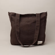 Array Midi Pocket Tote Chocolate Brown with crossbody strap loops