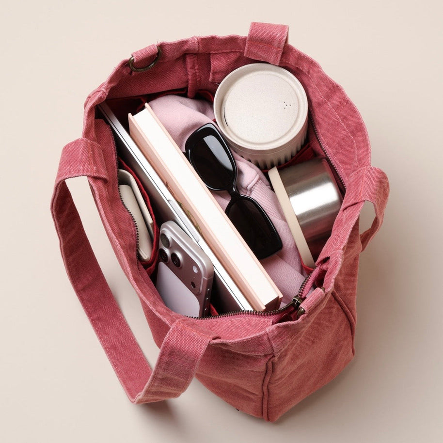 Array Midi Pocket Tote in Blush canvas