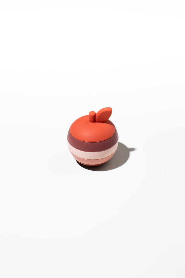 Little Drop Apple Stackies silicone stacking teether toy