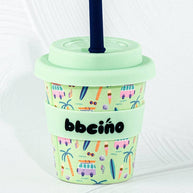 BBcino Beach Bums Babycino Cup 120ml with reusable straw and silicone lid