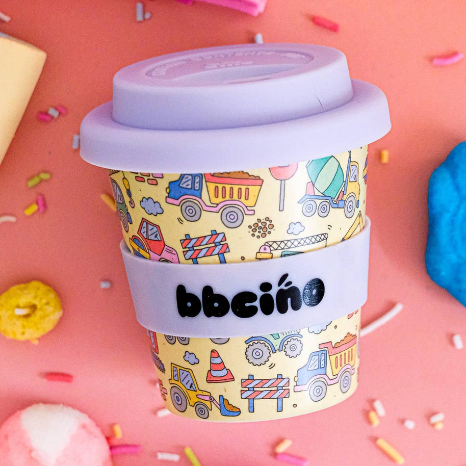BBcino Dig It! Babycino Cup 120ml with silicone straw