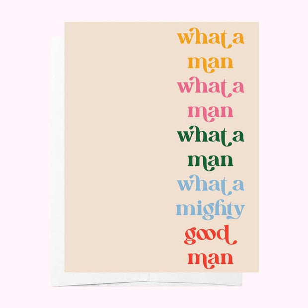 Bad on Paper What A Man Father's Day greeting card

