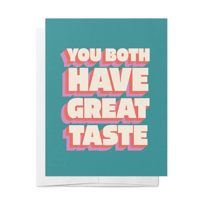 Bad on Paper You Both Have Great Taste wedding card
