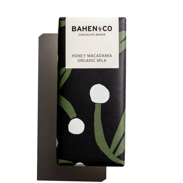 Bahen & Co Honey Macadamia Organic Milk Chocolate Bar 75g
