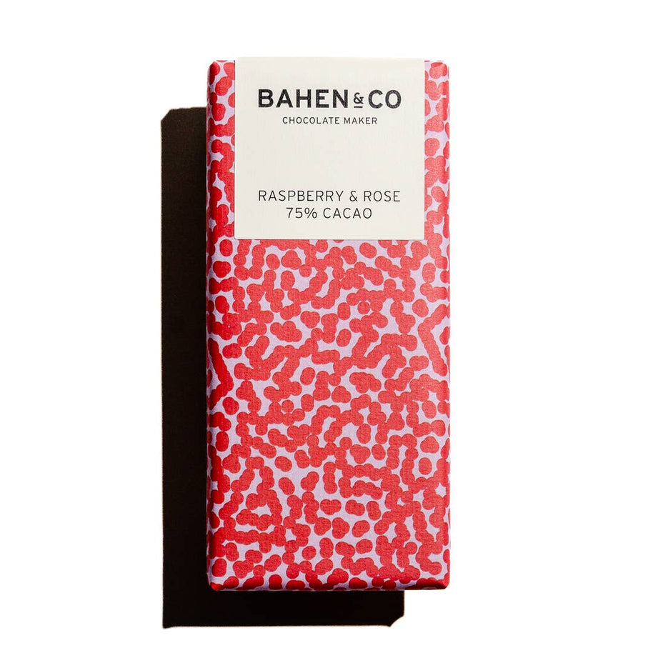 Bahen & Co Raspberry & Rose Chocolate Bar 75g
