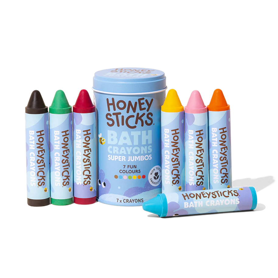 Non-toxic easy-clean bath crayons by Honeysticks