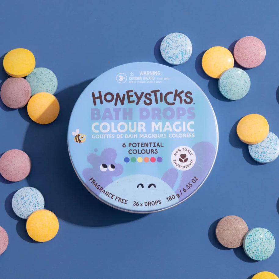Safe food-grade bath colouring tablets by Honeysticks