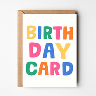Friends of Henry Birthday Card Greeting Card with rainbow block lettering