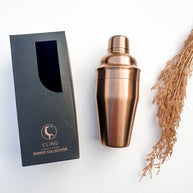 CLINQ Copper Cocktail Shaker in black gift box