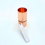 CLINQ Double Copper Jigger in black velvet gift pouch