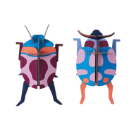 Build-your-own coccinelle insect paper art set