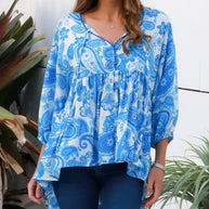 Dreamcatcher Ophelia Blue Top women’s fashion