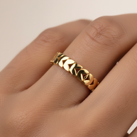 EVER Centrefield Ring chunky gold chain link ring