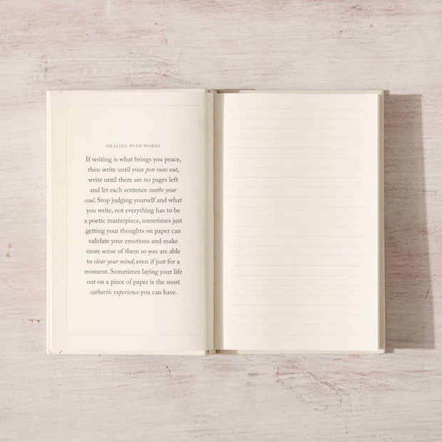 Charlotte Freeman healing journal with lined pages and inspirational affirmations