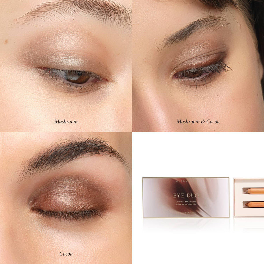 Cocoa and Mushroom Luminous Eye Crayons in gift box