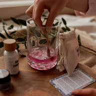 Mini Colour Mood potion kit that changes from blue to pink to purple and green