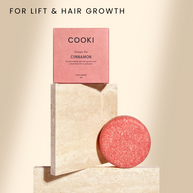 Vegan cinnamon shampoo bar for hair growth and scalp care”
