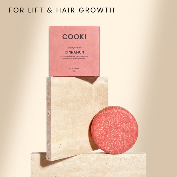 Vegan cinnamon shampoo bar for hair growth and scalp care”