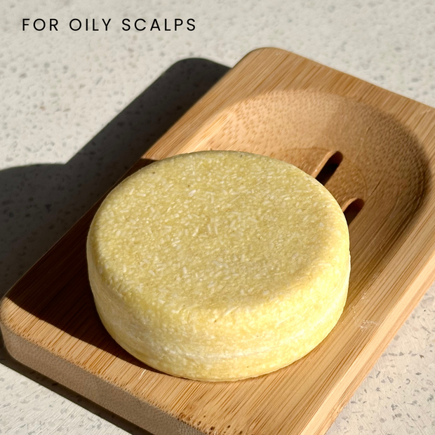 Cooki lemon shampoo bar for oily hair and scalp detox